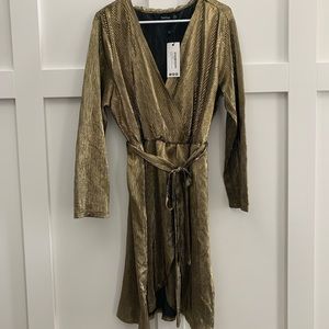 Gold boohoo dress